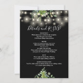 All in one groen licht zwart-wit bruiloft kaart (Achterkant)