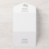 All-in-One Groene Waterverf Uitnodiging (Buitenkant)