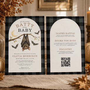 All in One Halloween Vleermuizen Gingham Baby Show Kaart