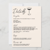 All In One Hand Drawn Written Couple Fun Wedding Kaart (Achterkant)