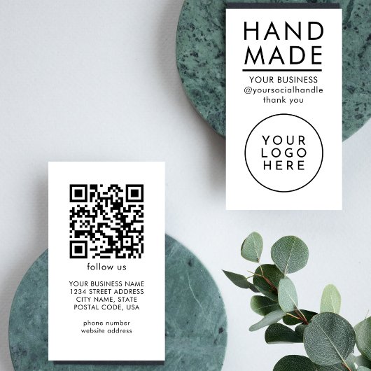 All-in-one Handgemaakte Qr Code Logo Modern Minima Visitekaartje