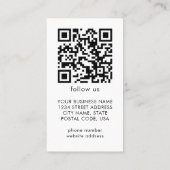 All-in-one Handgemaakte Qr Code Logo Modern Minima Visitekaartje (Achterkant)
