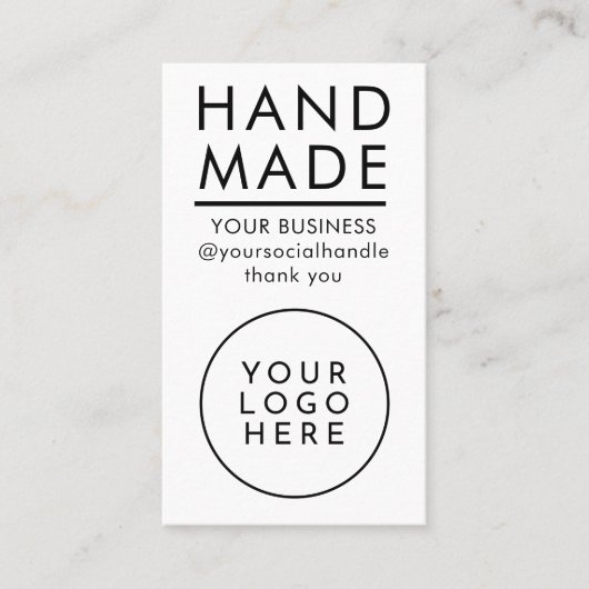 All-in-one Handmade Qr Code Logo Modern Minimalist Visitekaartje (Voorkant)