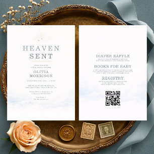 All in One Heaven Sent Baby Shower Kaart