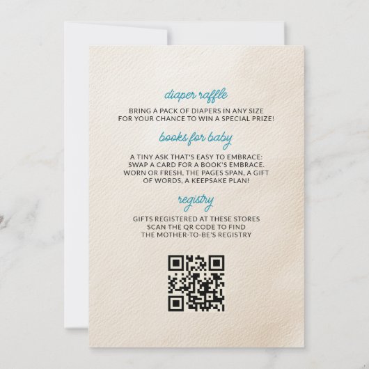 All in One Here Comes The Son Baby Boy Shower Kaart (Achterkant)