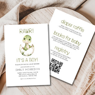 All in One Het is een Boy Dinosaur Baby Boy Shower Kaart