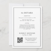 All-in-One Kalligrafie Ampersand Monogram Huwelijk Kaart (Achterkant)