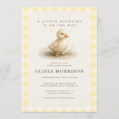 All in One Kleine Eendje Gingham Baby Shower Kaart (Voorkant)