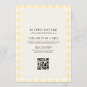 All in One Kleine Eendje Gingham Baby Shower Kaart (Achterkant)