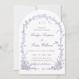 All in One Lavender Botanical Garden Wedding Arch Kaart
