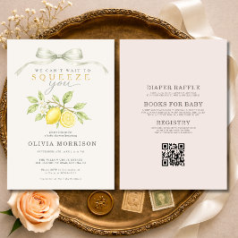 All in One Lemon Can't Wait Squeeze Baby Shower Kaart