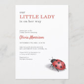 All in One Lieveheersbeestje Gingham Baby Shower Kaart (Voorkant)