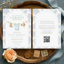All in One Little Cowboy Boy Baby Shower 