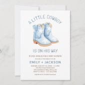 All in One Little Cowboy Couples Boy Baby Shower Kaart (Voorkant)