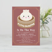 All in One Little Dumpling Baby Shower QR Code Kaart (Staand voorkant)