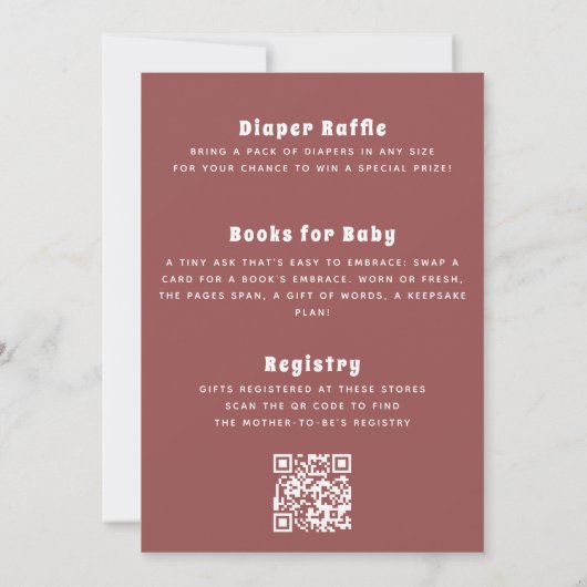 All in One Little Dumpling Baby Shower QR Code Kaart (Achterkant)