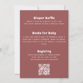 All in One Little Dumpling Twins Baby Shower QR Kaart (Achterkant)