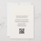 All in One Little Hunter Clothesline Baby Shower Kaart (Achterkant)