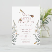 All-in-One Little Love Bug Baby Shower Uitnodiging
