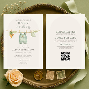 All in One Lokale Markt Baby Shower Kaart
