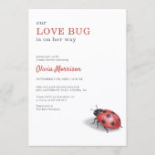 All in One Love Bug Ladybug Baby Shower Kaart (Voorkant)