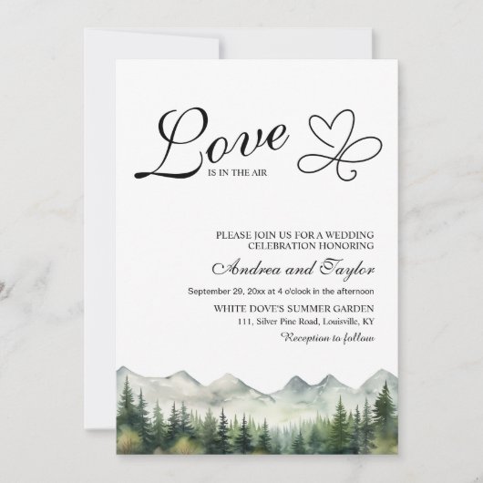 All in One Love is in de lucht Casual bruiloft Kaart (Voorkant)