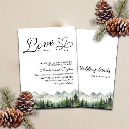 All in One Love is in de lucht Casual bruiloft Kaart