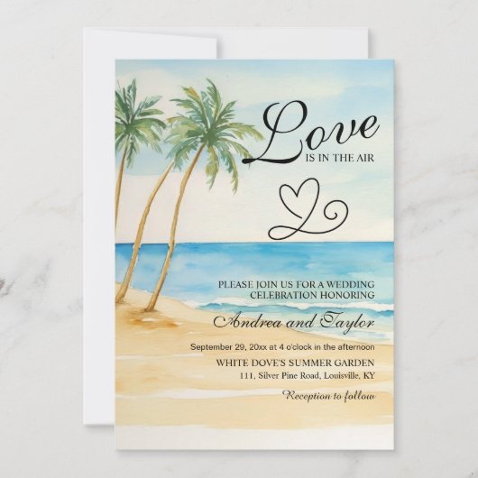 All in One Love is in de lucht QR Code Trouwen Kaart (Voorkant)