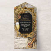 ALL IN ONE Luipaard Glam Uitnodiging Design (Binnen)