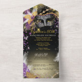 ALL IN ONE Masquerade Feest Uitnodiging (Binnen)