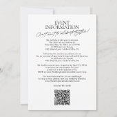 All-in-One Modern Zwart-wit foto bruiloft Kaart (Achterkant)