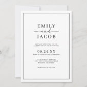 All-in-One moderne minimalistische zwarte & witte  Kaart (Voorkant)