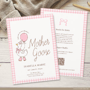 All in One Mother Goose Meisje Baby Shower Kaart
