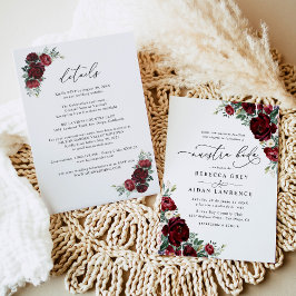 All In One Neustra Boda Rustic Red Bloemige Trouwd Kaart