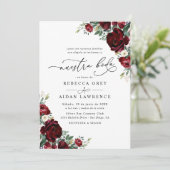 All In One Neustra Boda Rustic Red Bloemige Trouwd Kaart (Staand voorkant)