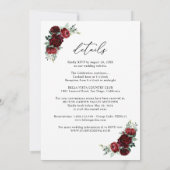 All In One Neustra Boda Rustic Red Bloemige Trouwd Kaart (Achterkant)