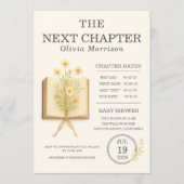 All in One Next Chapter Begins QR Code Baby Shower Kaart (Voorkant)