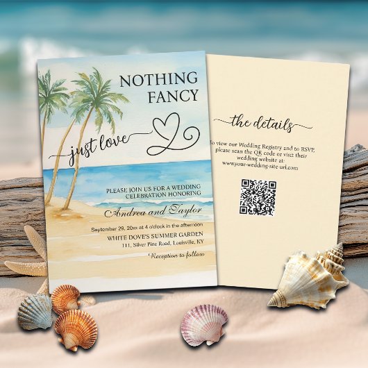 All in One Nothing Fancy Just Love QR Code Beach   Kaart
