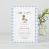 All in One Oh Boy Wilde Eend Baby Borrel Kaart (Staand voorkant)