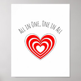 "All in One, One in All"-Poster Poster
