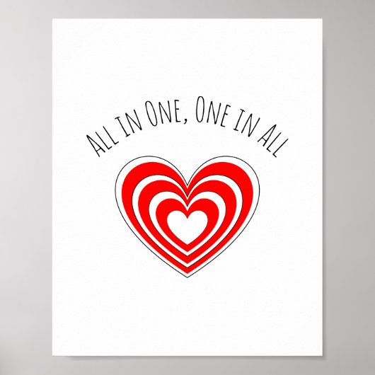 "All in One, One in All"-Poster Poster (Voorkant)