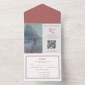 All in One Photo Wedding Invitation QR-code Uitnodiging (Binnen)