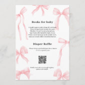 All In One Pink Bow Baby Shower Kaart (Achterkant)