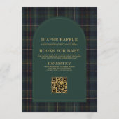 All in One Plaid Bearly Wait Green Baby Shower Kaart (Achterkant)