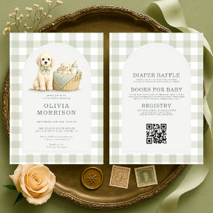 All in One Puppiesagegroene babyborrel Kaart