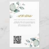 All-in-one QR-code eucalyptus trouwuitnodiging (Achterkant)