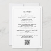 All-in-One QR Code Monogram Minimale bruiloft Kaart (Achterkant)