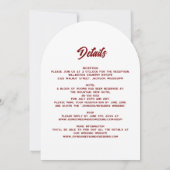 All In One Rood Retro Disco Groovy Bruiloft Kaart (Achterkant)