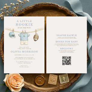 All in One Rookie Voetbal Baby Shower Kaart