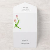 All-in-One Roze Lentewaterverf Tulpen Uitnodiging (Buitenkant)
